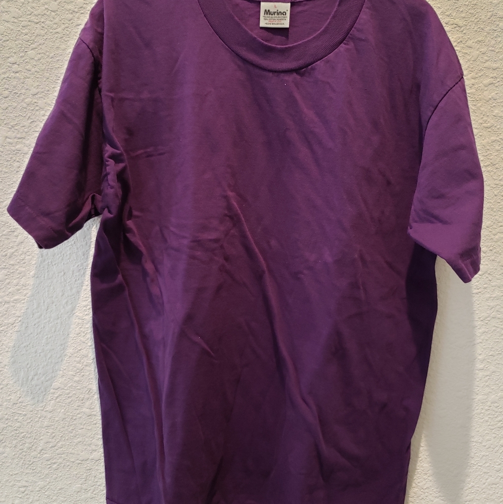 Vintage Murina Blank T-shirt Single Stitch Men's sz L Purple